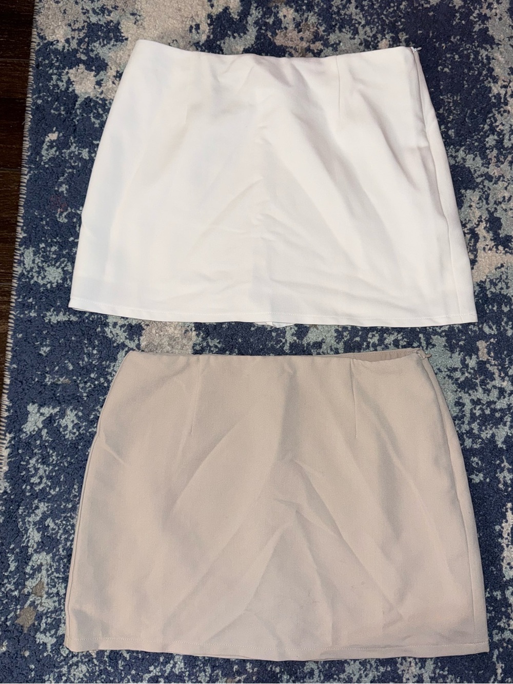 Classic White and Cream Mini Skirt Duo